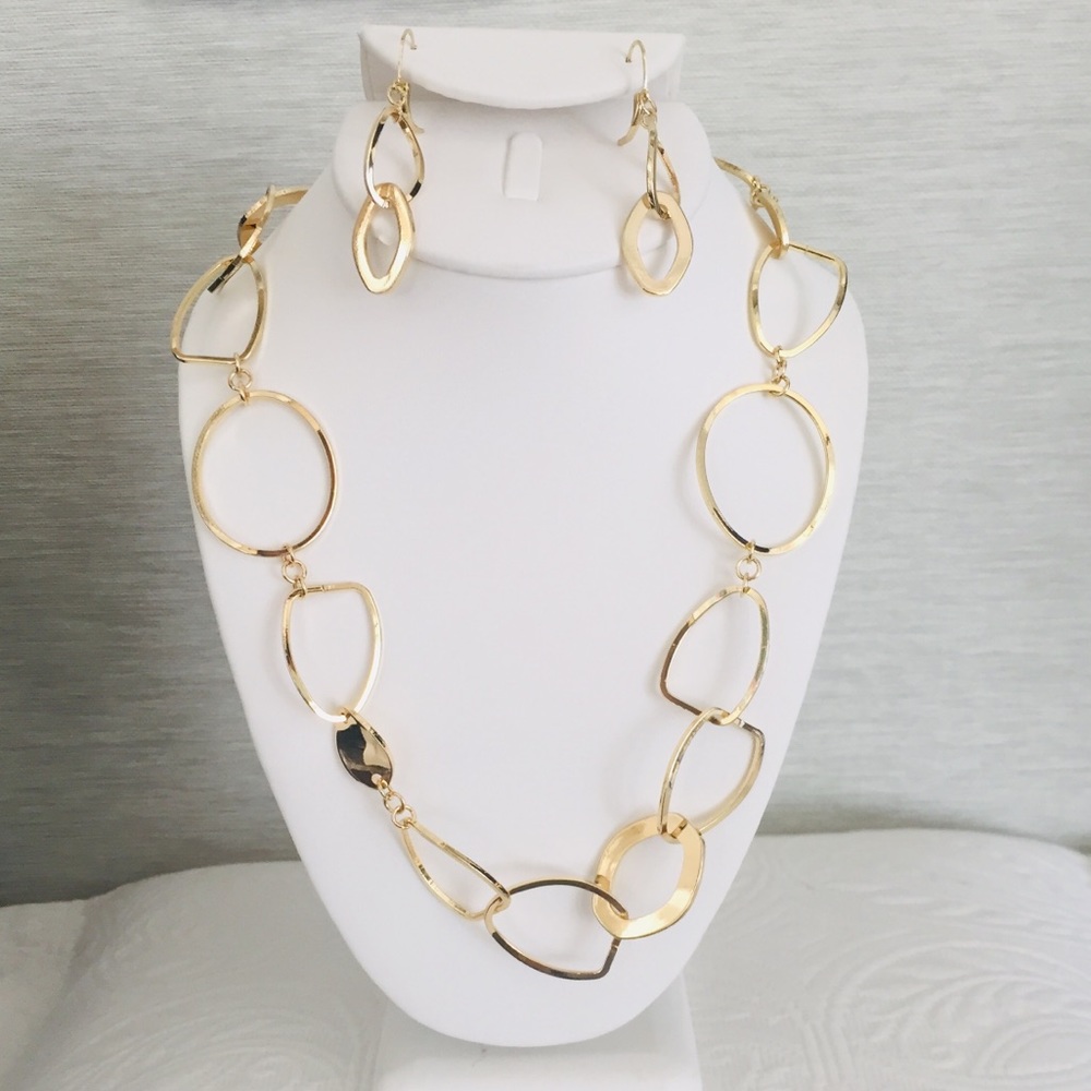 Long layering necklace jewelry set